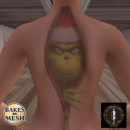 WL-Grinch Bom Back  Tattoo