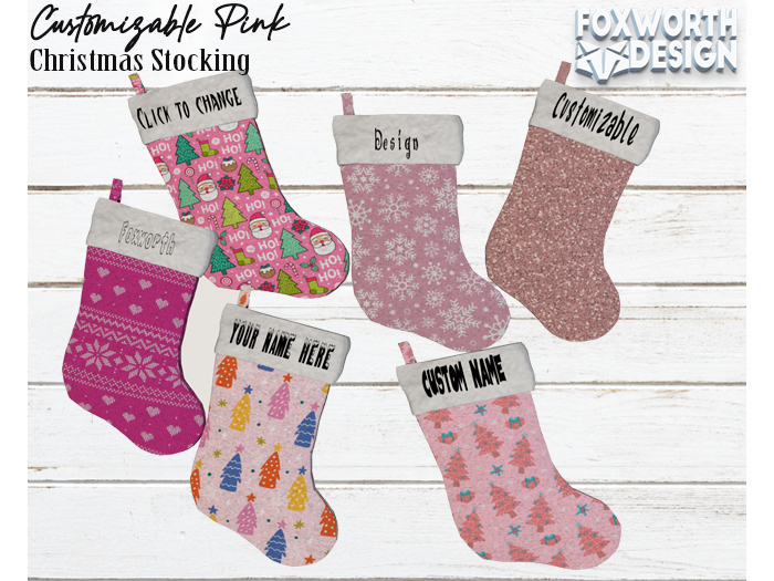 FWD // Custom Christmas Stocking Pink // FATPACK