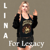 Lina - Tee Vest - Legacy - Harley Eagle Black