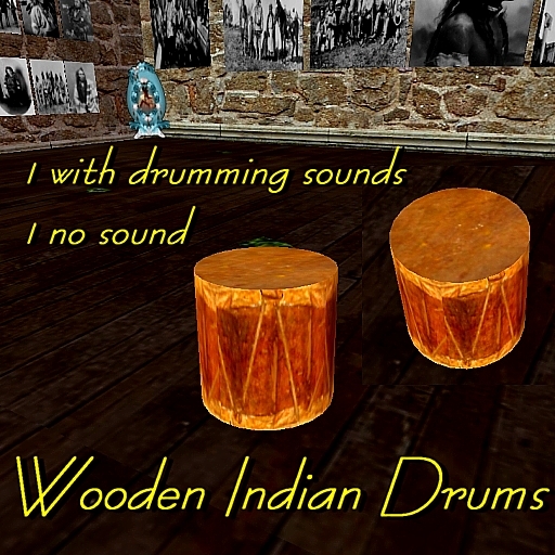 Wooden Indian Drums