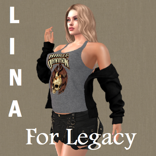 Lina - Tee Vest - Legacy - Harley Eagle Grey