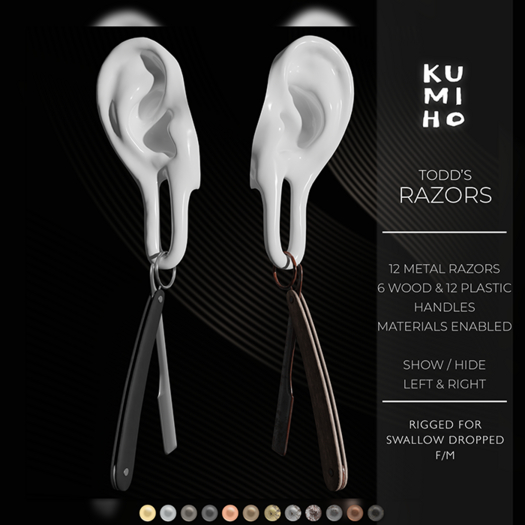 KUMIHO Todd's Razors Earrings DROPPED F