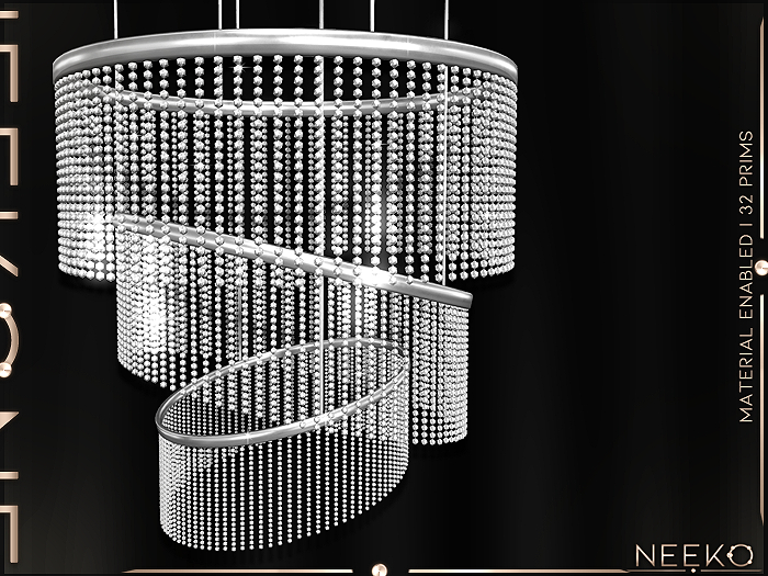 N: Realistic Crystal Chandelier Silver !PROMO!