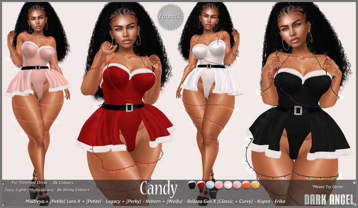 Dark Angel : Candy Set - Fatpack [Legacy + Perky - Maitreya + Petite - Lara X - Reborn + Waifu - Kupra - Gen.X - Erika]