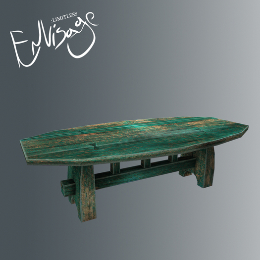 [[E:L]] Dovetail Table (Teal)