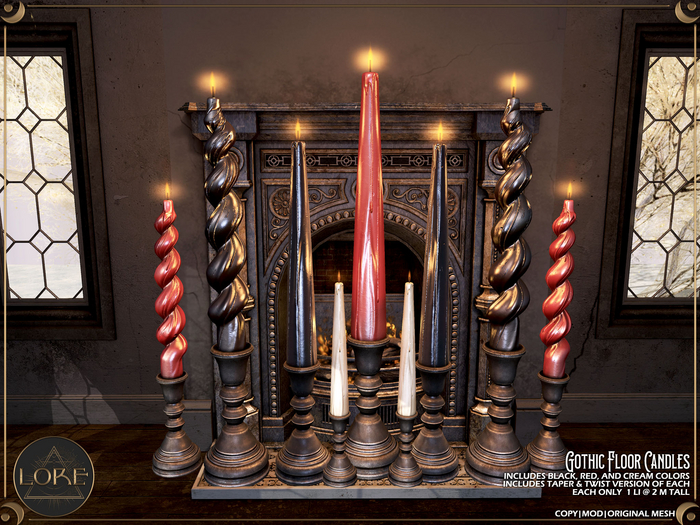 LORE Gothic Floor Candles 