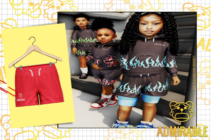 Admirable.- Asante Shorts.(Red)