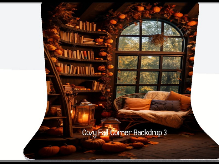 [AE] Photo Backdrop - Cozy Fall Corner 3