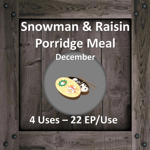 DFS Snowman & Raisin Porridge Meal - December (DFS - Texture Only)