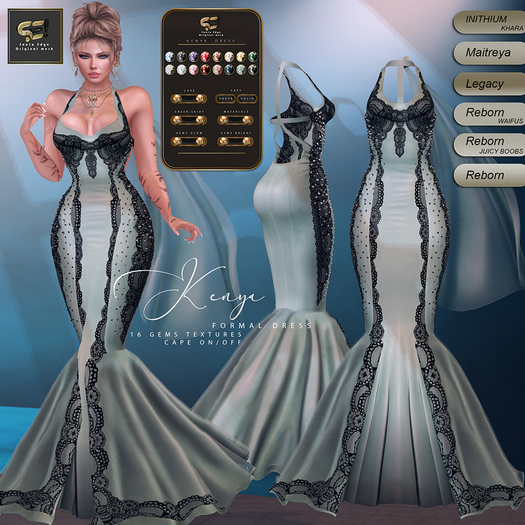 Son!a-Edge Kenya Formal Mesh Dress / Gown Mint