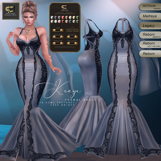 Son!a-Edge Kenya Formal Mesh Dress / Gown Ice