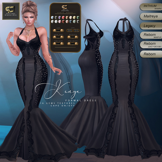 Son!a-Edge Kenya Formal Mesh Dress / Gown Grey