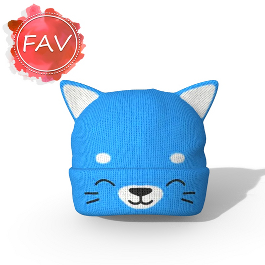 Blue Kitten Beanie