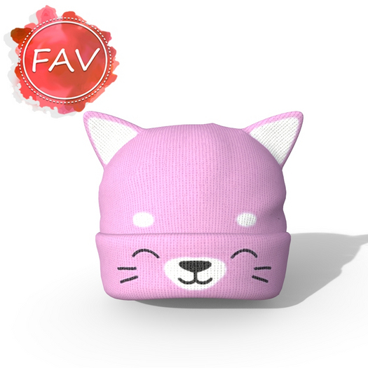 Pink Kitten Beanie