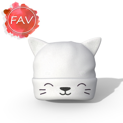 White Kitten Beanie