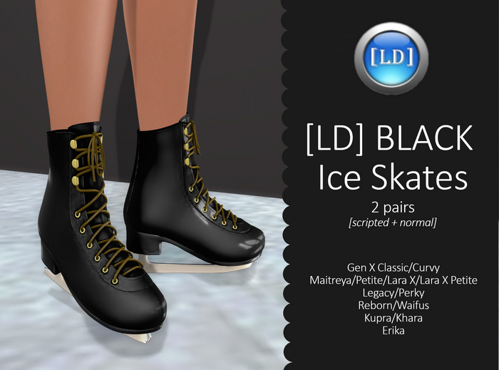 [LD] BLACK Ice Skates