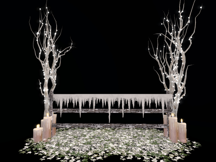 MC Winter Frost Wooden Fence Patch Set