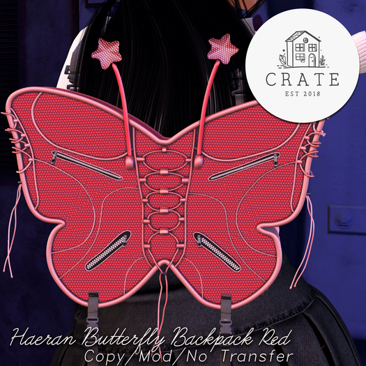 Haeran Butterfly Backpack - Red
