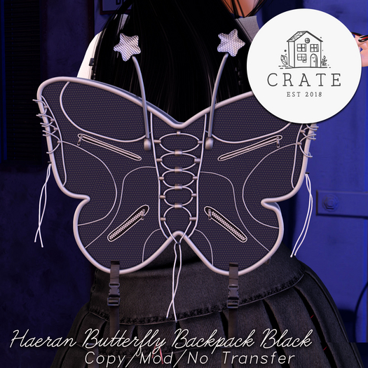 Haeran Butterfly Backpack - Black