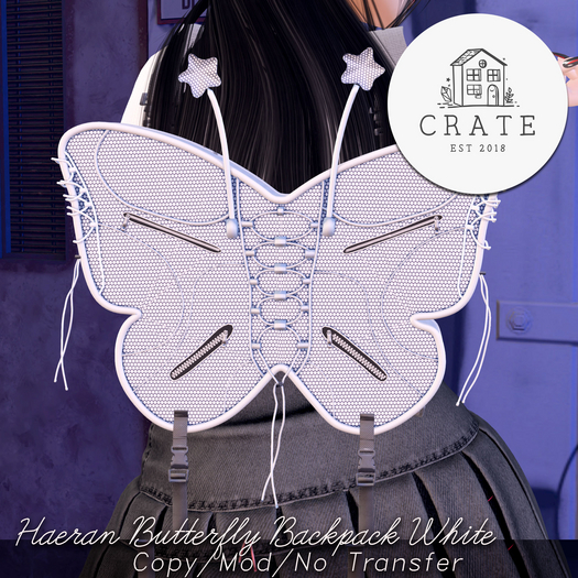 Haeran Butterfly Backpack - White
