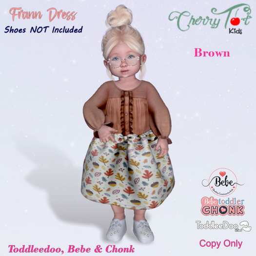 *Cherry Tot* TD/Bebe/Chonk Frann Dress Brown (ADD)