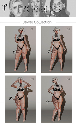 [F] Jewel Collection - female static poses