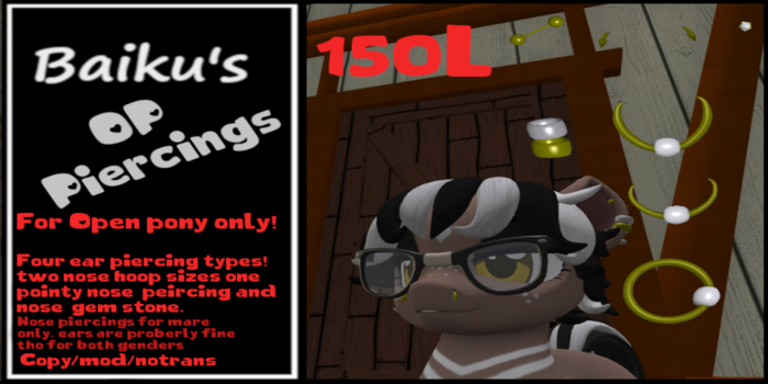 ~Baiku's~ OP piercings