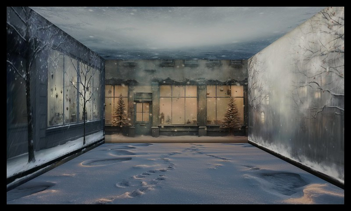 VictorianStyle. Backdrop. Christmas Atmosphere. 