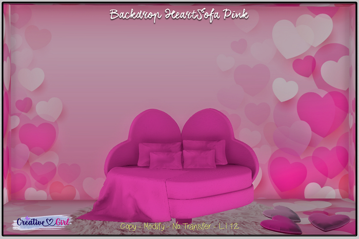 ::CG:: BackDrop HeartSofa Pink