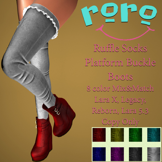 @rOrO Ruffle Socks & Platform Boots Unpack Me