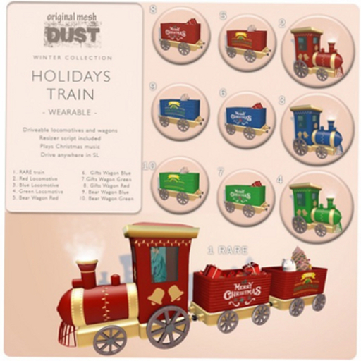 1 DUST - Christmas Train RARE (Wearable)