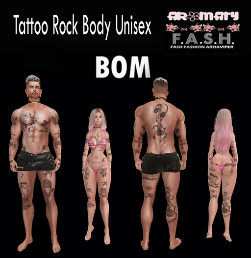 F.A.S.H VIPER Tattoo Rock Body Unisex BOM
