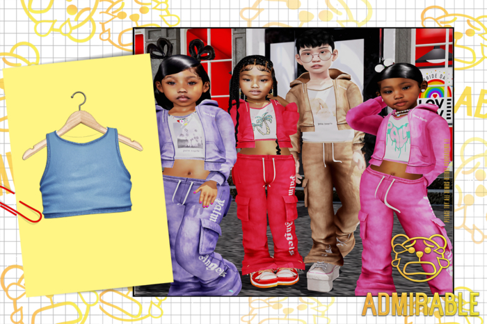 Admirable- Ash Crop Top.(Blue)