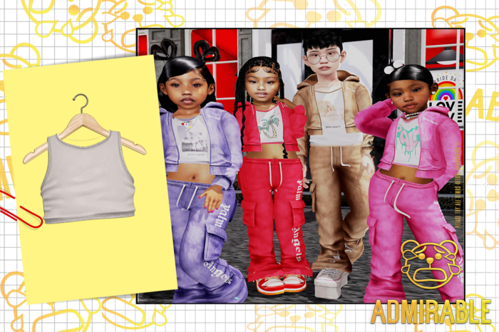 Admirable- Ash Crop Top.(White)