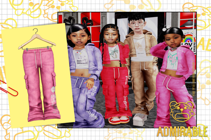 Admirable- Ash Stacked Sweats.(BurberryP)