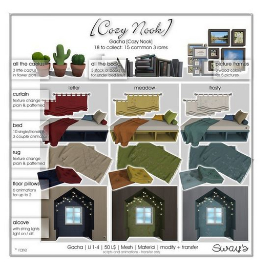 Sway's [Cozy Nook] bed . frosty RARE