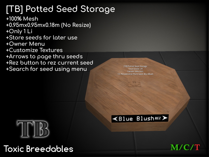 [TB] Potted Seed Storage