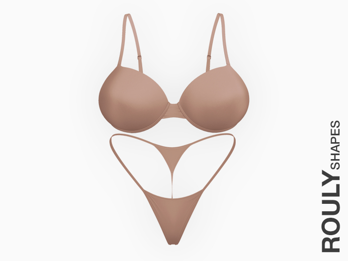 ROULY Shapes :: Smooth Curves Underwear Set - Sand