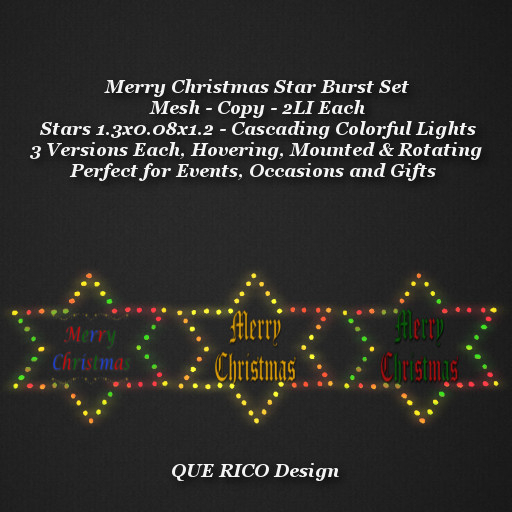 Merry Christmas Star Burst Set
