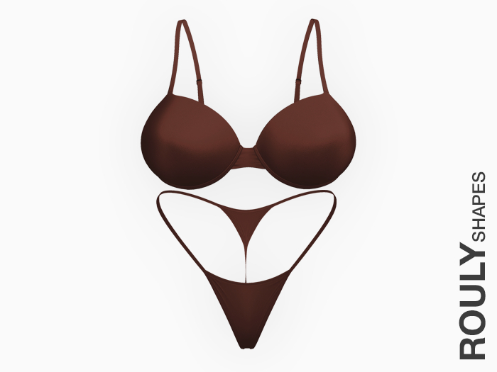 ROULY Shapes :: Smooth Curves Underwear Set - Cocoa