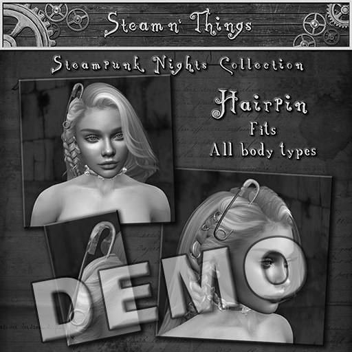Steampunk Nights Collection Hair Pin DEMO