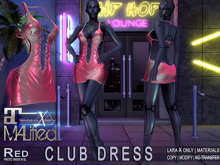 LaraX Only COPY/MOD MALified: Club Dress (Red)