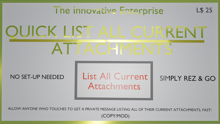 List All Current Attachments - The Innovative Enterprise