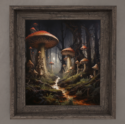 **O.D ** Mushroom forest painting VI - 1LI