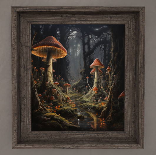 **O.D ** Mushroom forest painting IV - 1LI