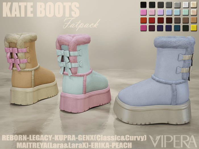 [VIPERA] Kate Fur Boots FATPACK