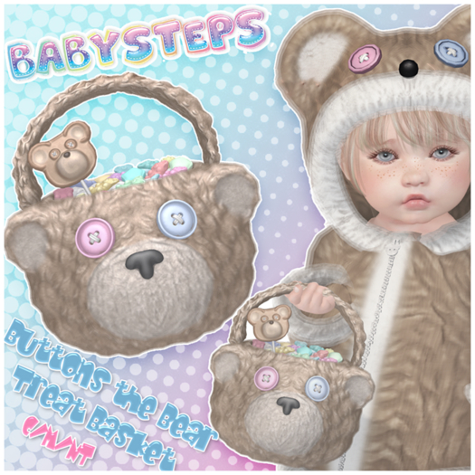 {Babysteps} Buttons the Bear Treat Basket