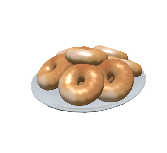 Plate of Glazed Doghnuts **Gives Doughnut**