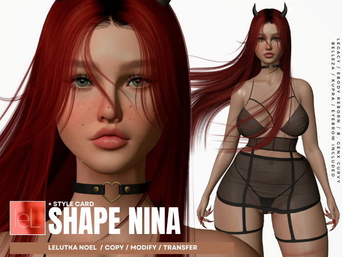 SHAPE - MODEL NINA HEAD LELUTKA EVO X  NOEL
