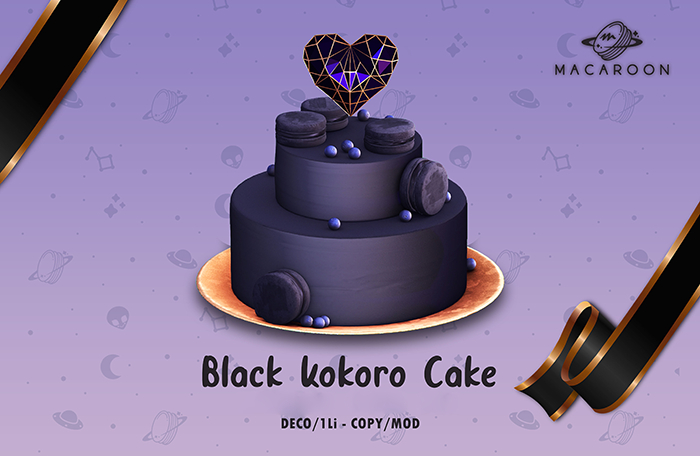 ~macaroon. Black Kokoro Cake
